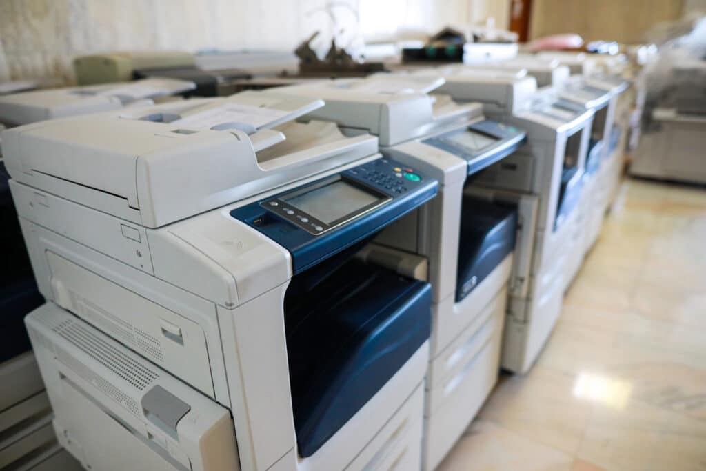 Printers lined Up Xerox